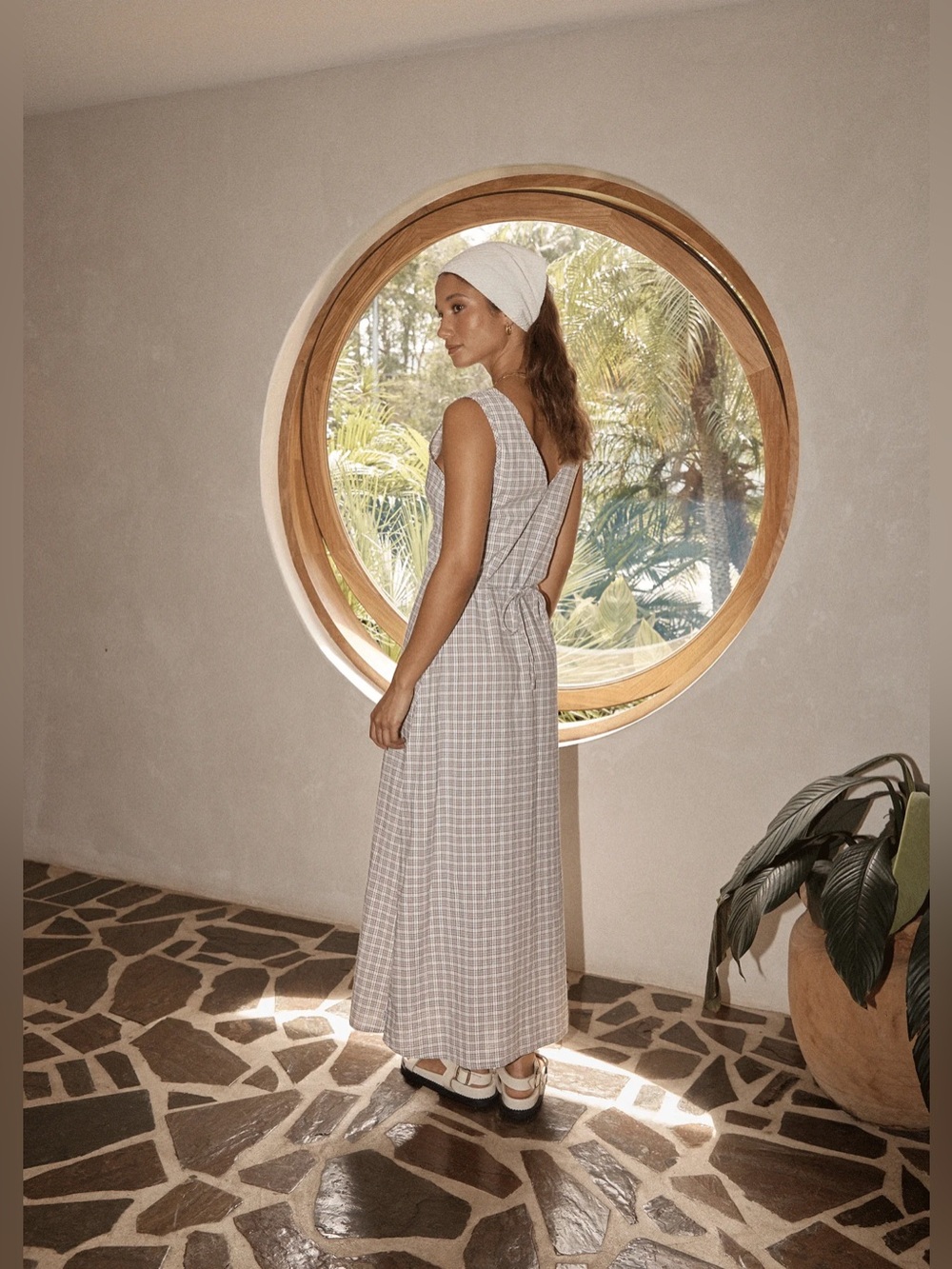 Afends TULLY SEERSUCKER MAXI DRESS - Picture 5 of 6